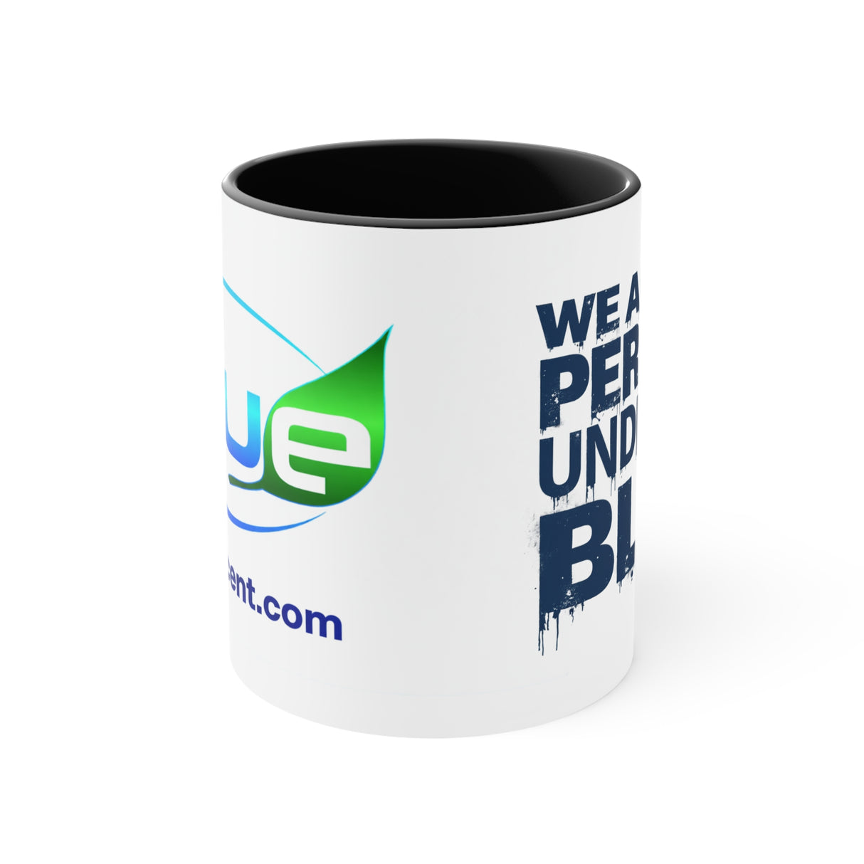 Blue Percent Accent Mugs