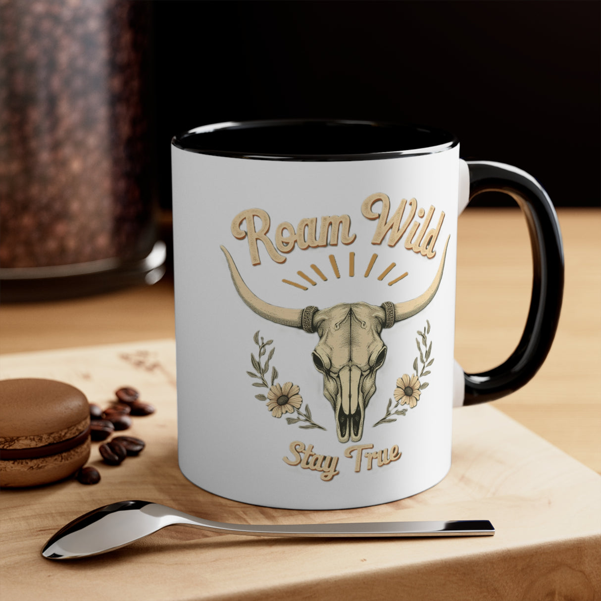 Roam Wild. Stay True. Accent Mugs