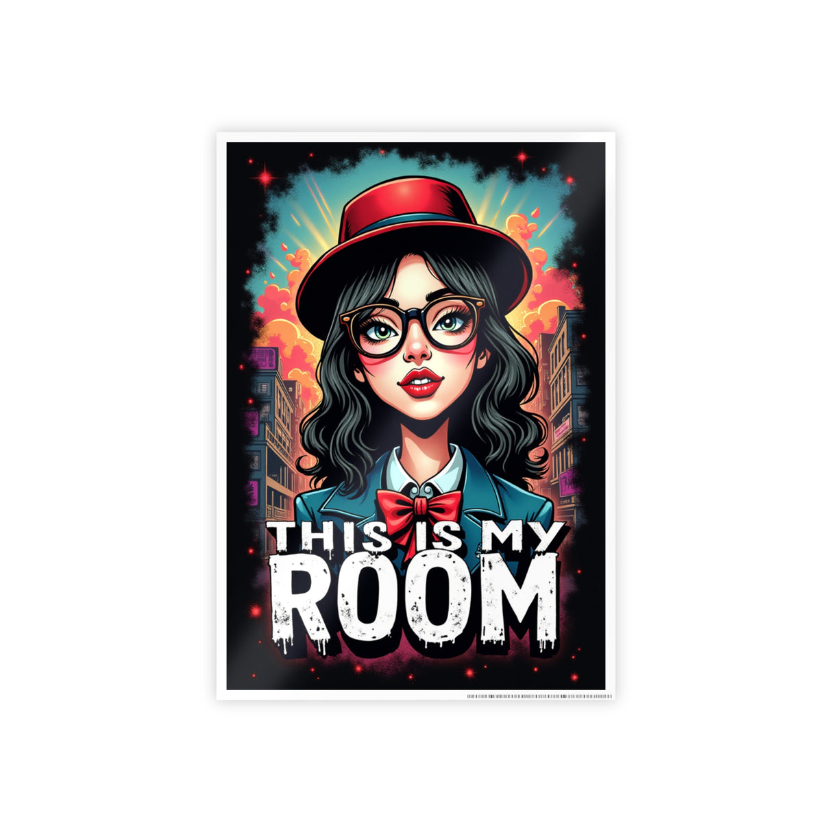 This Is My Room Poster — Retro Girl Gloss Wall Art
