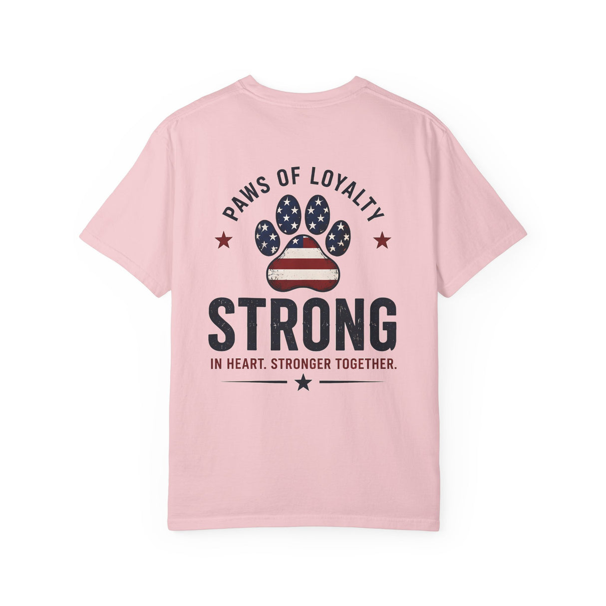 Paws of Loyalty American Flag Paw Print. Patriotic Strong