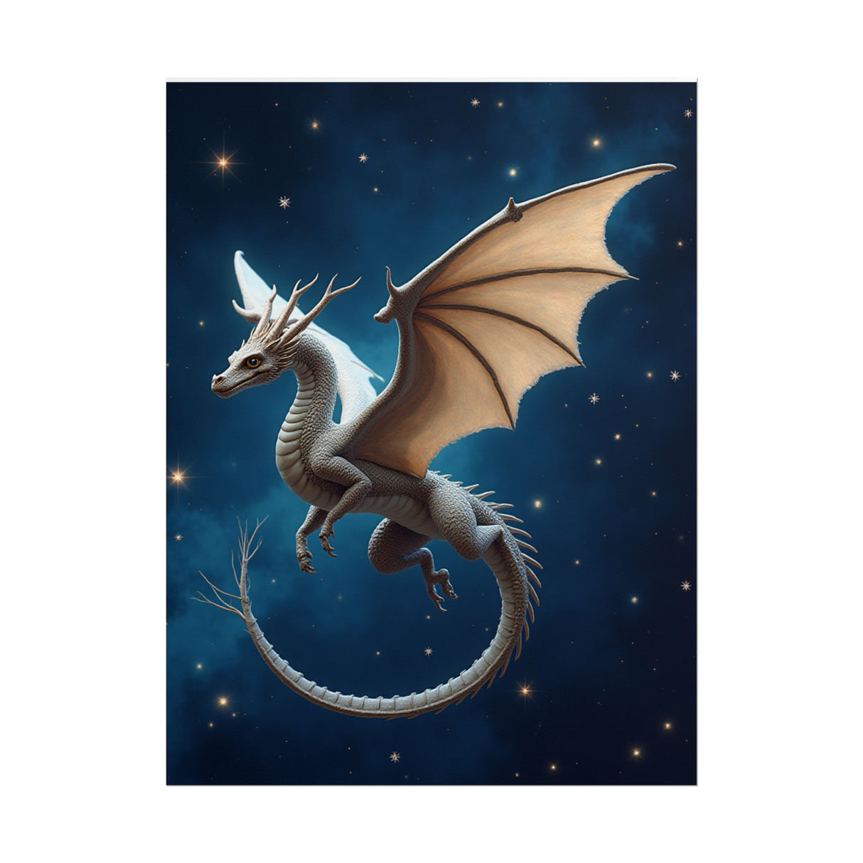 Fantasy Dragon Poster – Starry Night Rolled Art Print
