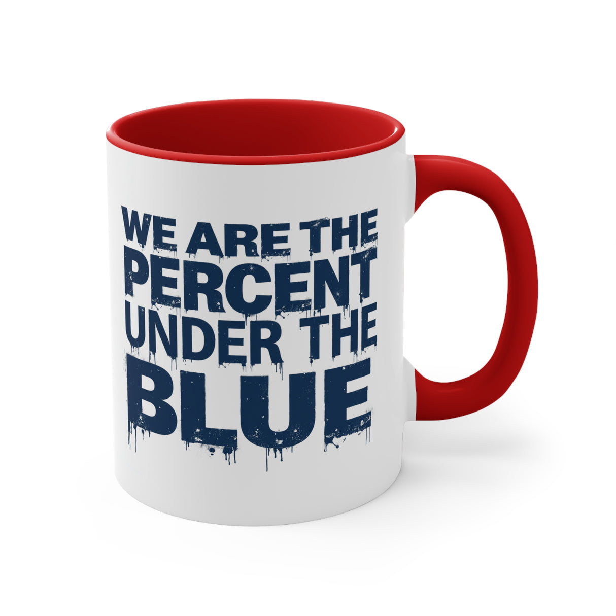 Blue Percent Accent Mugs
