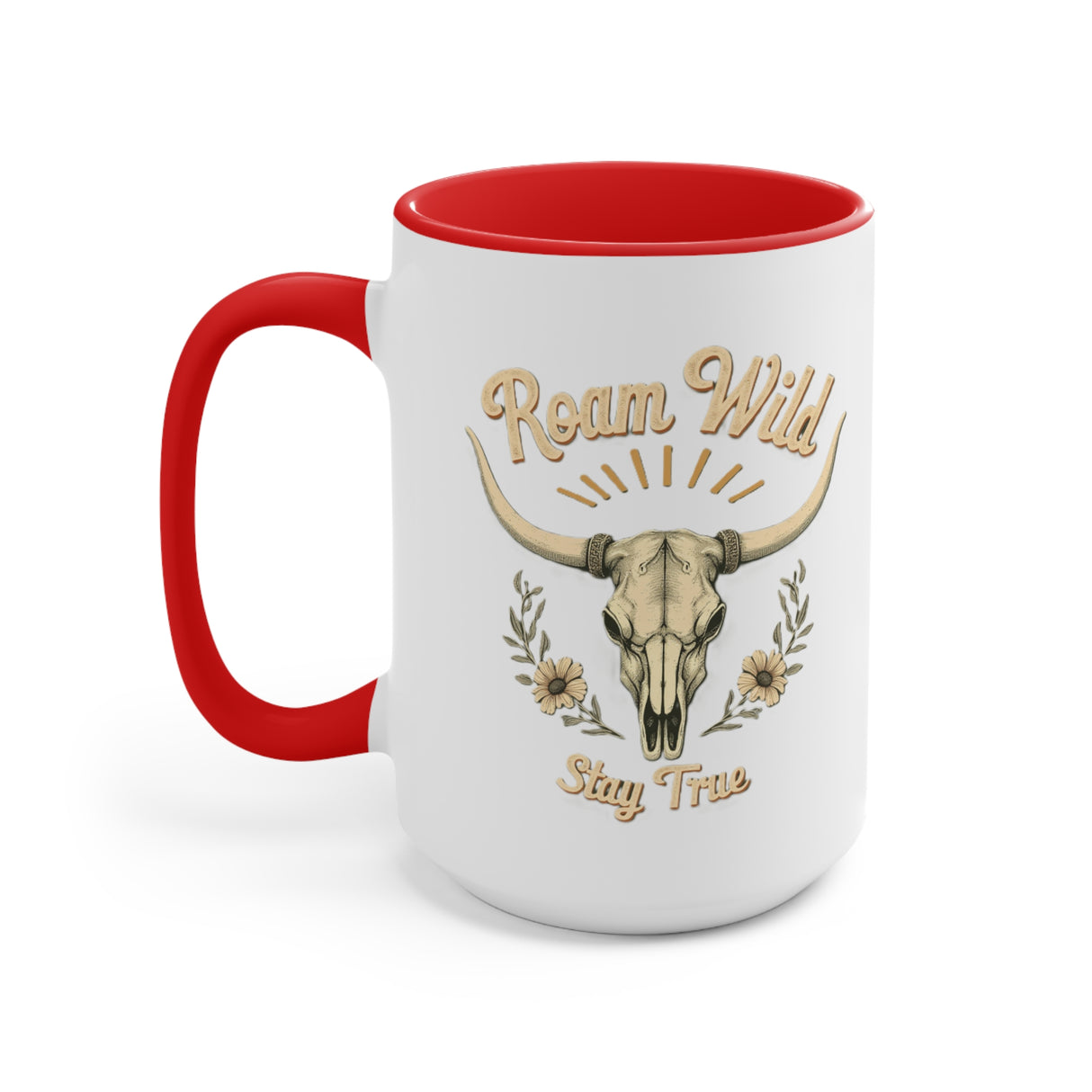Roam Wild. Stay True. Accent Mugs