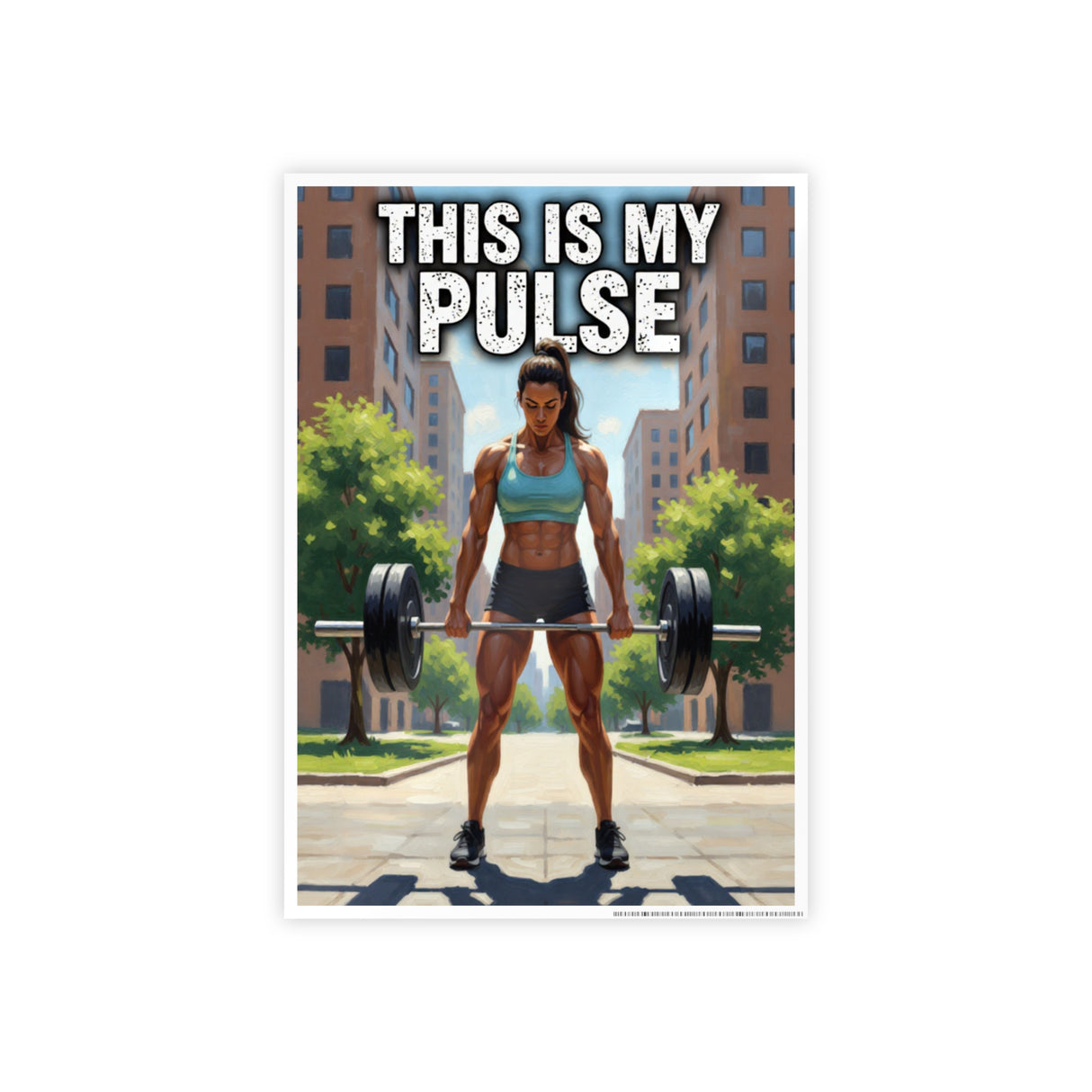 Motivational Fitness Poster — "This Is My Pulse" Deadlift Wall Art