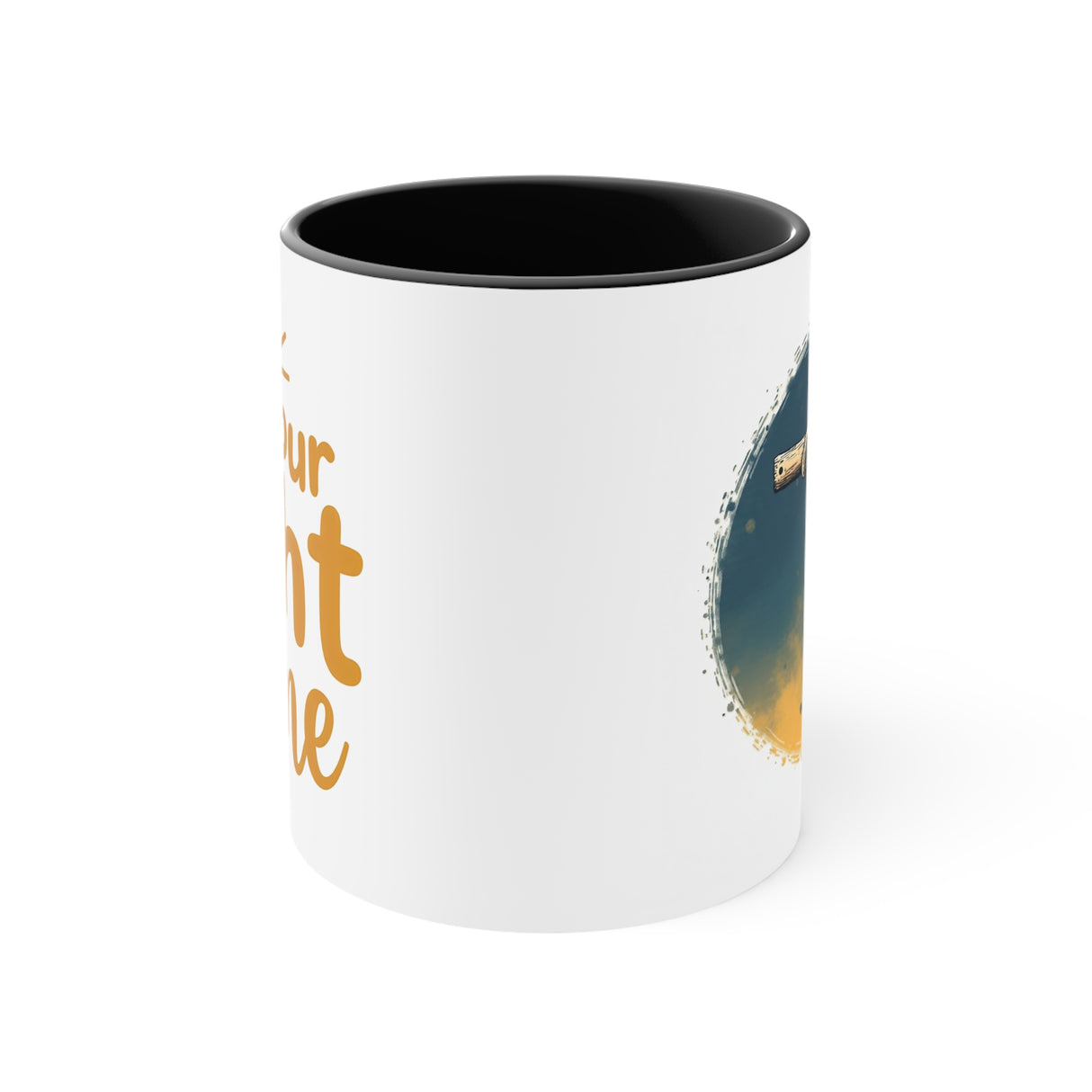 Beautiful Double message, Same Cup: Cross. Let Your Light Shine. Accent Mugs