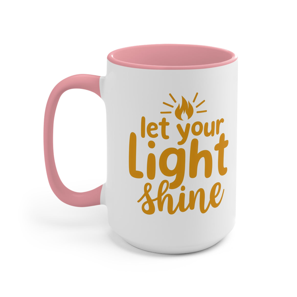 Let Your Light Shine Accent Mug — Inspirational Religious Coffee Cup