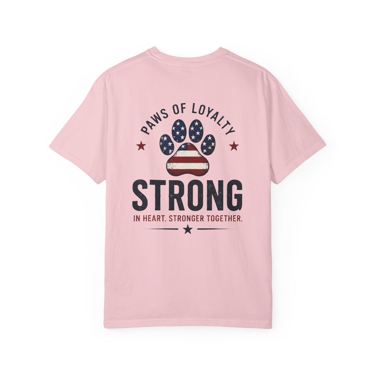 Paws of Loyalty American Flag Paw Print. Patriotic Strong