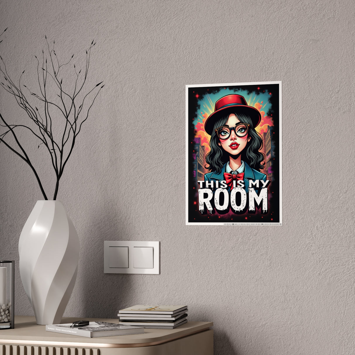 This Is My Room Poster — Retro Girl Gloss Wall Art