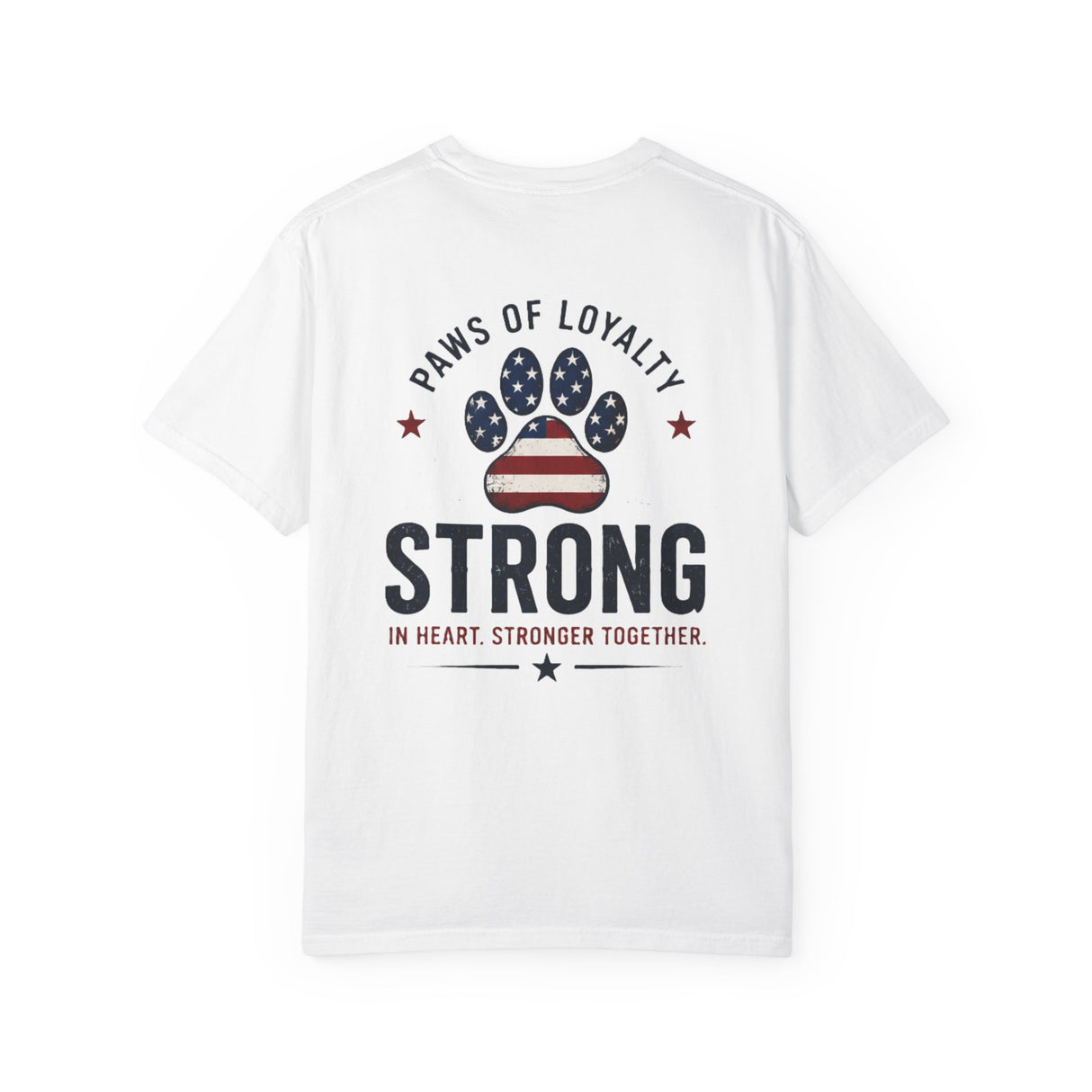 Paws of Loyalty American Flag Paw Print. Patriotic Strong