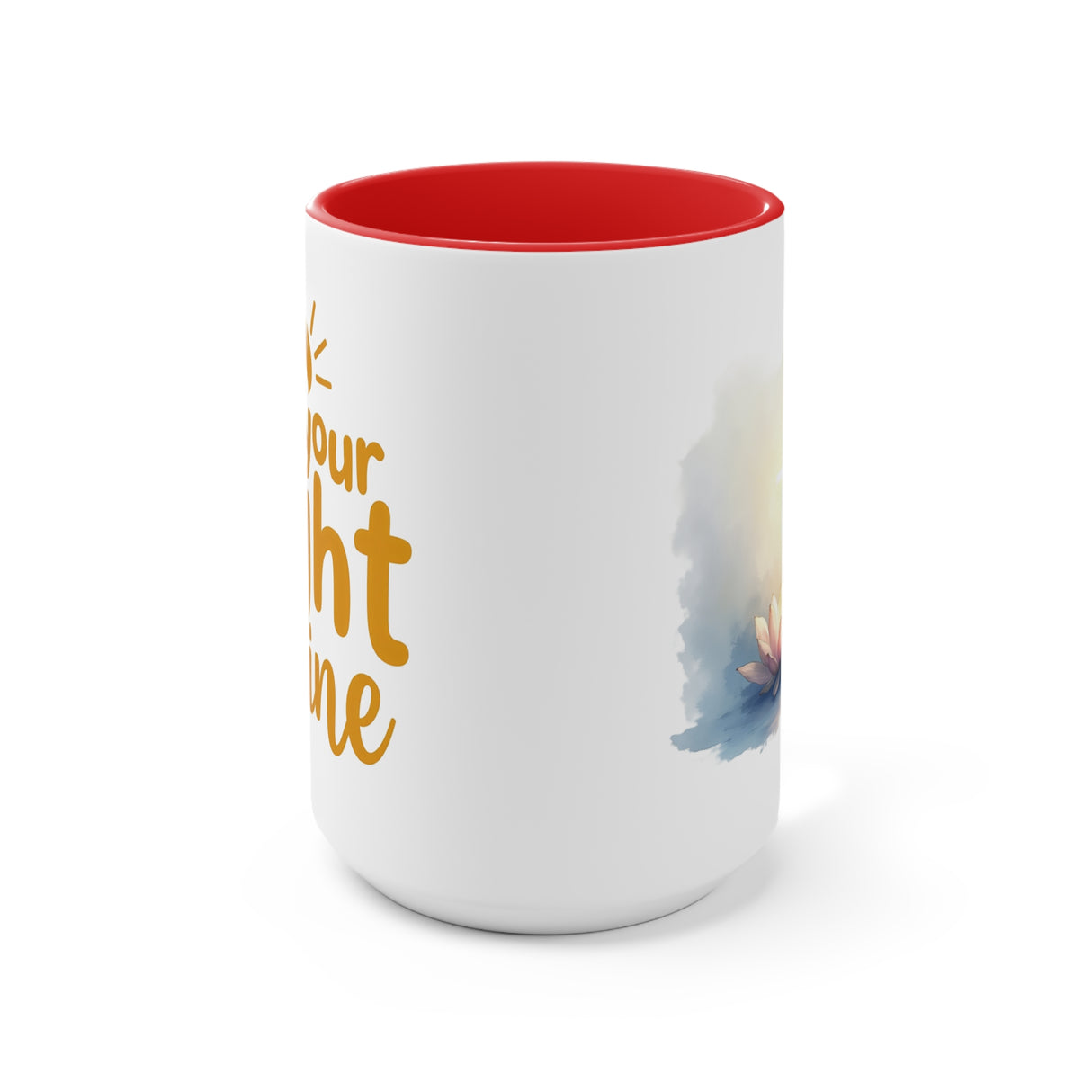 Let Your Light Shine Accent Mug — Inspirational Religious Coffee Cup