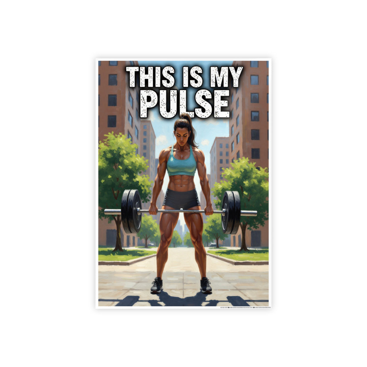 Motivational Fitness Poster — "This Is My Pulse" Deadlift Wall Art