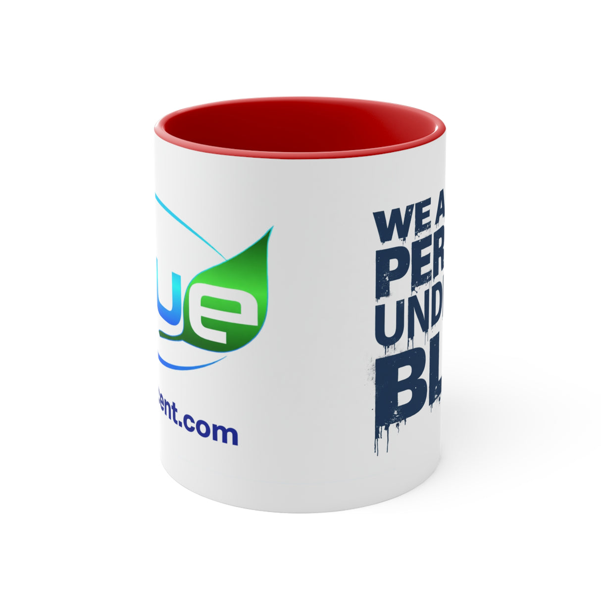 Blue Percent Accent Mugs