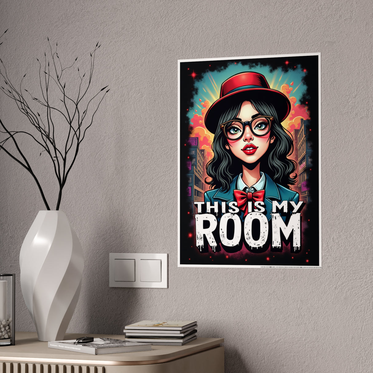 This Is My Room Poster — Retro Girl Gloss Wall Art
