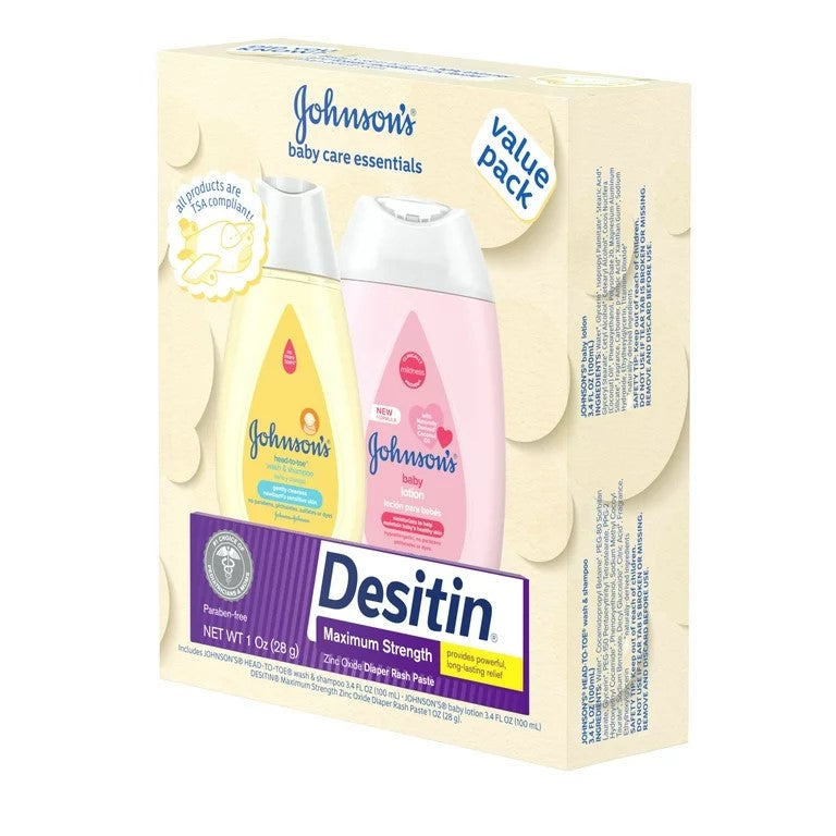 Baby Care Essentials Gift Set, Travel-Size, 3 items. Donations, NGOs, Emergency Relief, Shelters and more