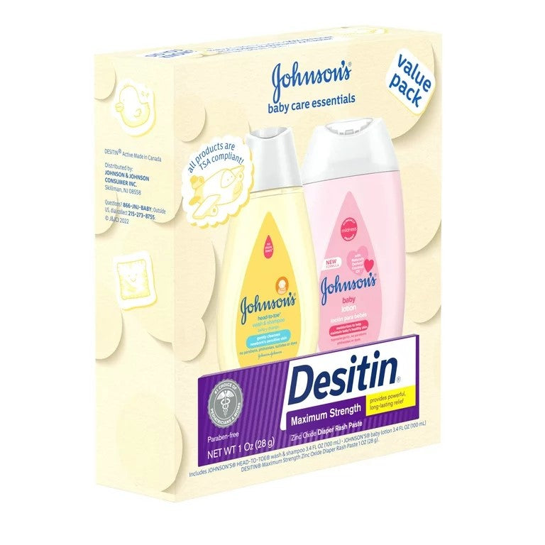 Baby Care Essentials Gift Set, Travel-Size, 3 items. Donations, NGOs, Emergency Relief, Shelters and more