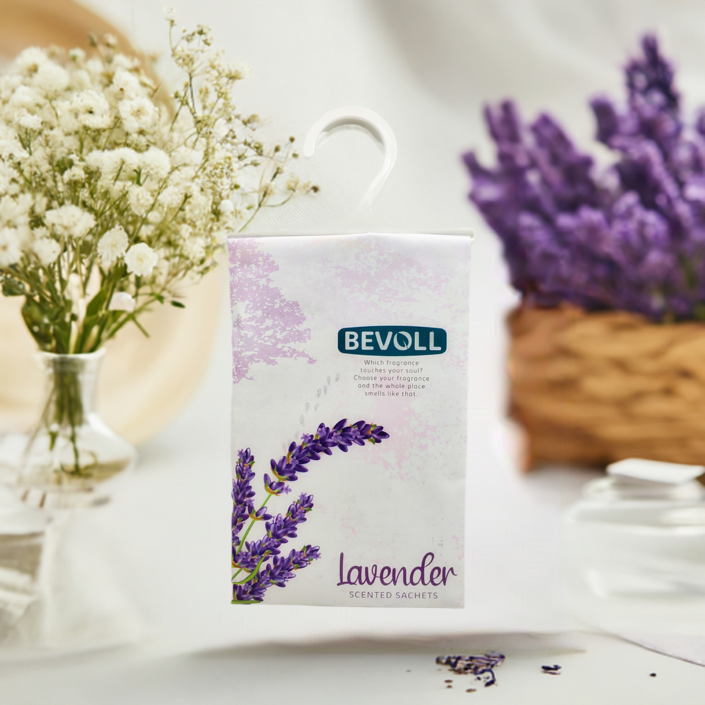 Lavender Scented Hanging Sachet Bag. It is sold in lots of 12. One box contains 12 bags in total.