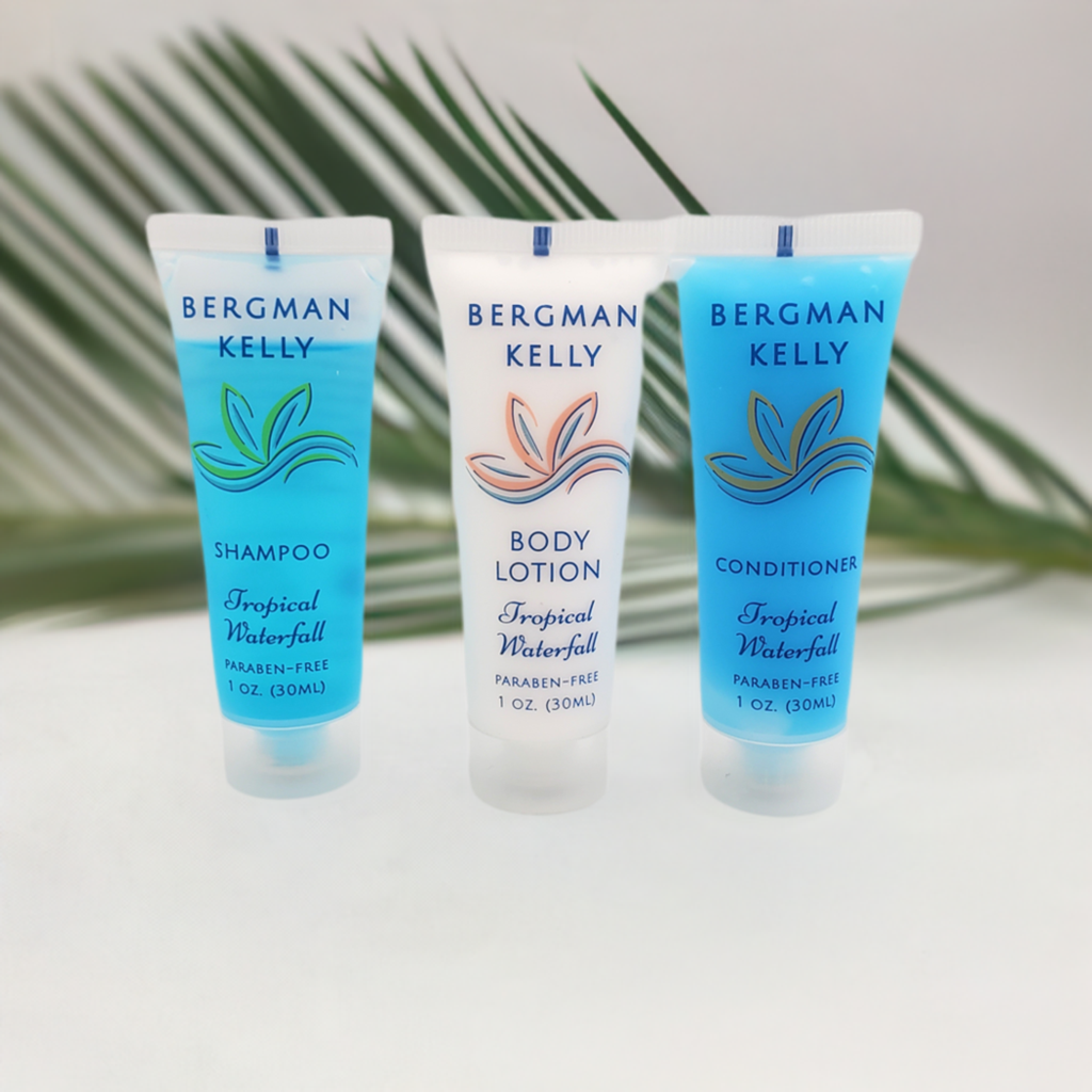 Ginger and Lime Tropical Hotel Toiletries Bundle. vacation rentals, inns, bed and breakfasts, resorts, airlines, offices, gyms, business, vacations, military, first responders and more