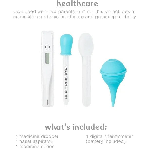 Fisher-Price Baby Grooming and Medical Kit for Newborns, 16 Pieces, 0+ Months. Registry, Travel, Gift, Donation