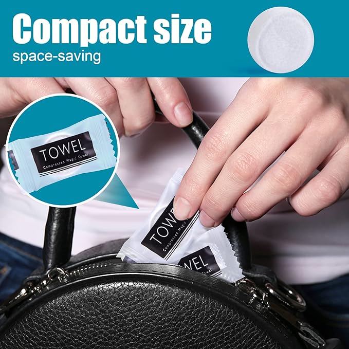 Get Clean Anywhere. Cotton Compressed Towels! 120 or 580-piece packs. Just add water to expand. Durable, disposable towels. Road trips, camping, deployments, or charitable donations!