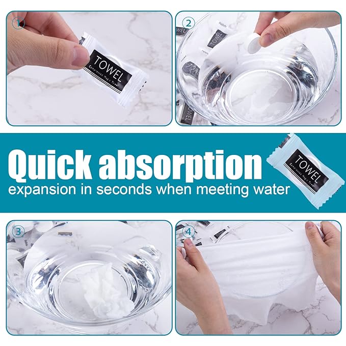 Get Clean Anywhere. Cotton Compressed Towels! 120 or 580-piece packs. Just add water to expand. Durable, disposable towels. Road trips, camping, deployments, or charitable donations!