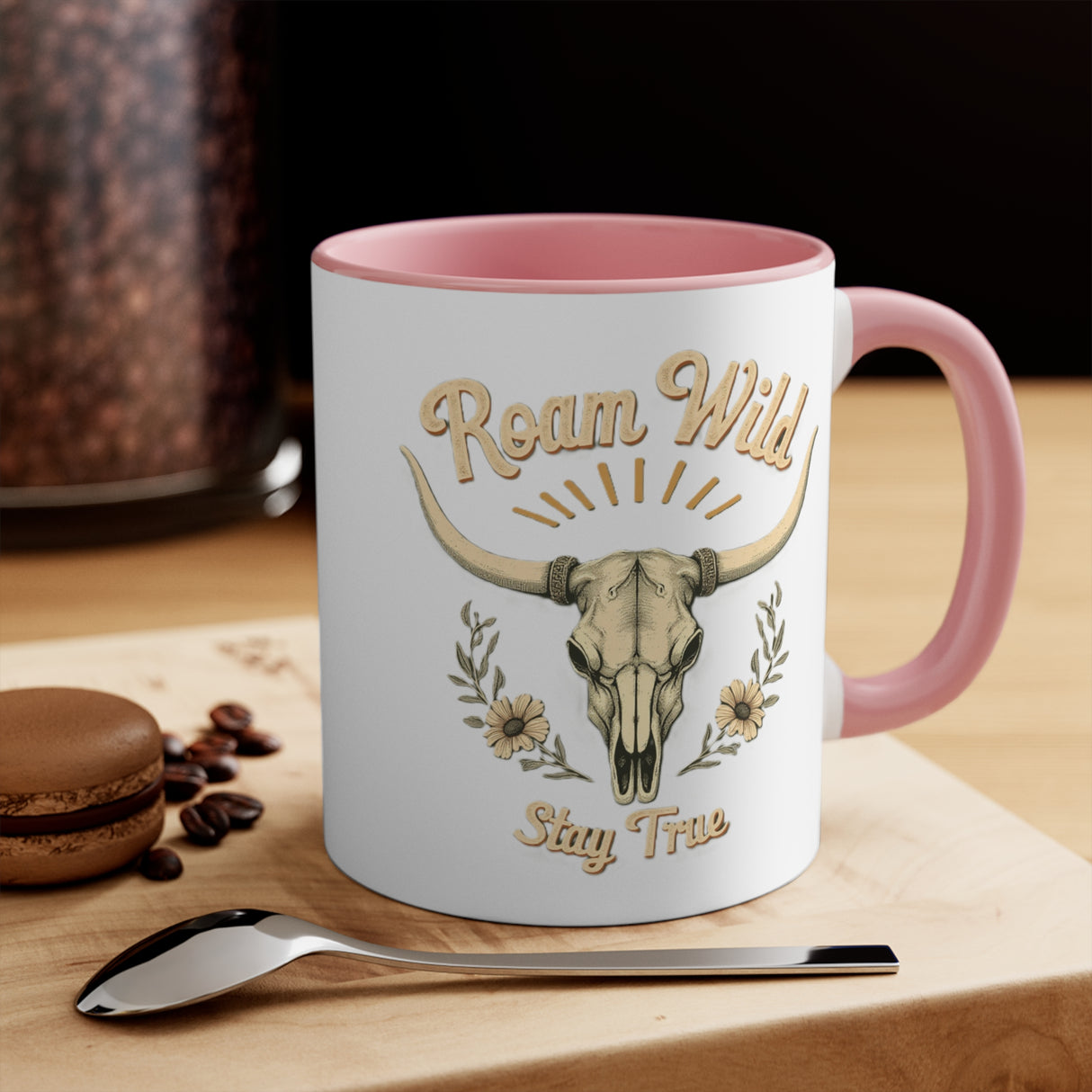Roam Wild. Stay True. Accent Mugs