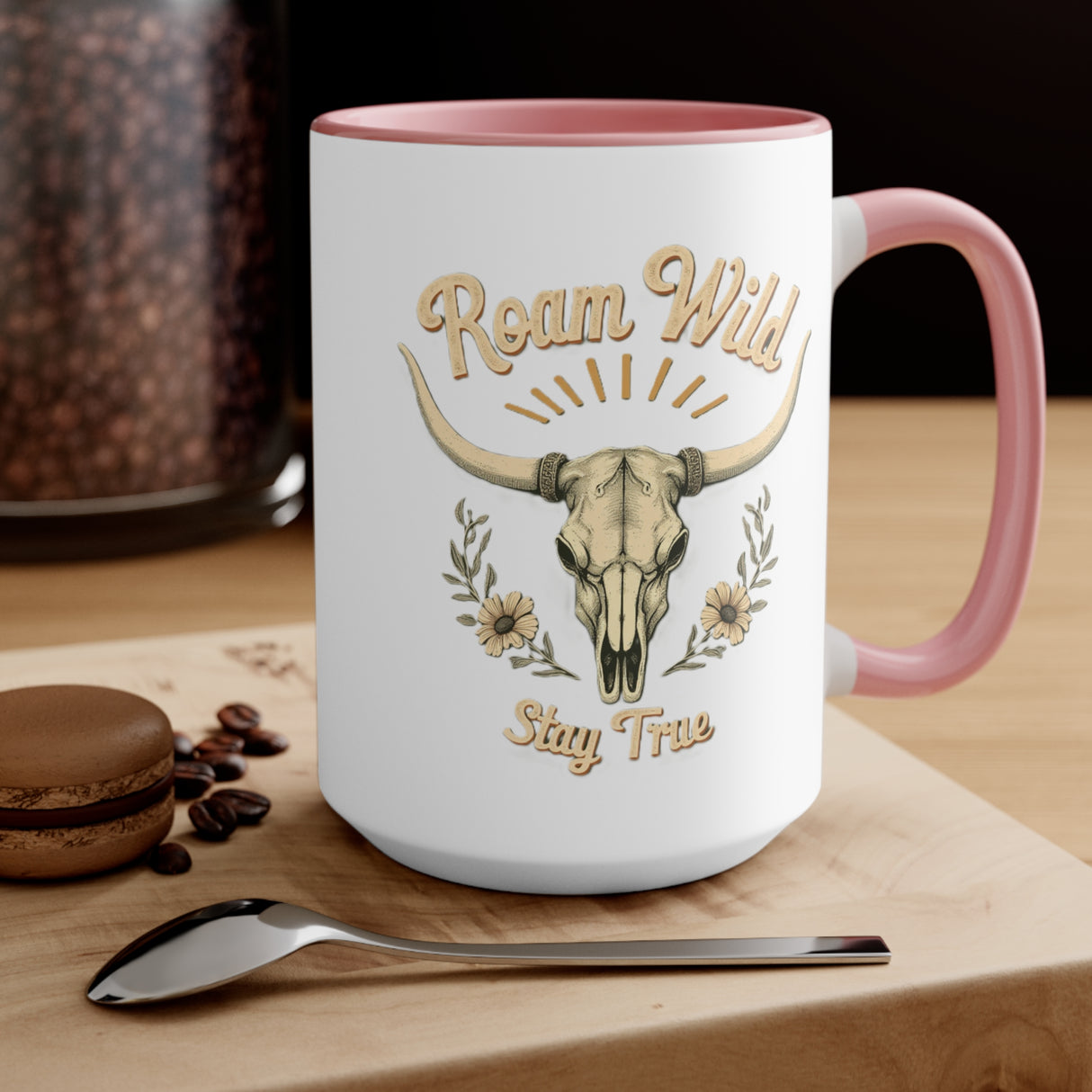 Roam Wild. Stay True. Accent Mugs