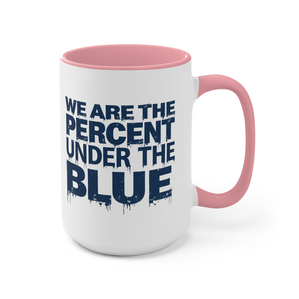 Accent Mug — 'BluePercent' Logo Coffee Cup with 'We Are the Percent Under Blue' Graphic