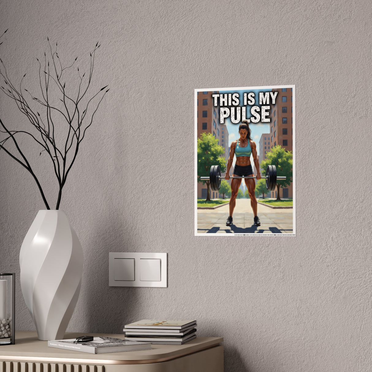 Motivational Fitness Poster — "This Is My Pulse" Deadlift Wall Art