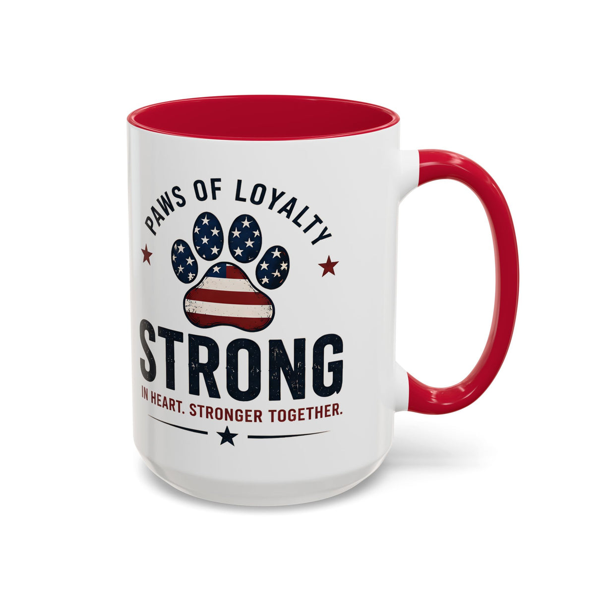 Patriotic 'Paws of Loyalty — Strong' Coffee Mug (15oz)
