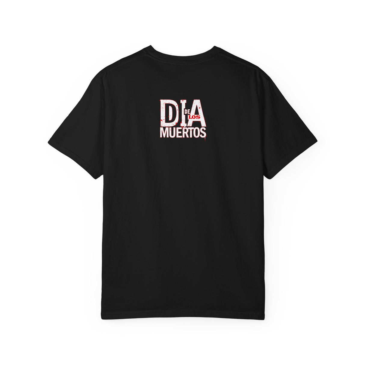 Día de Muertos Skull T-Shirt — Colorful Sugar Skull Day of the Dead Tee Print Front and Back