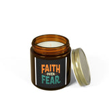 Faith Over Fear. Scented Candles, Coconut Apricot Wax (4oz)