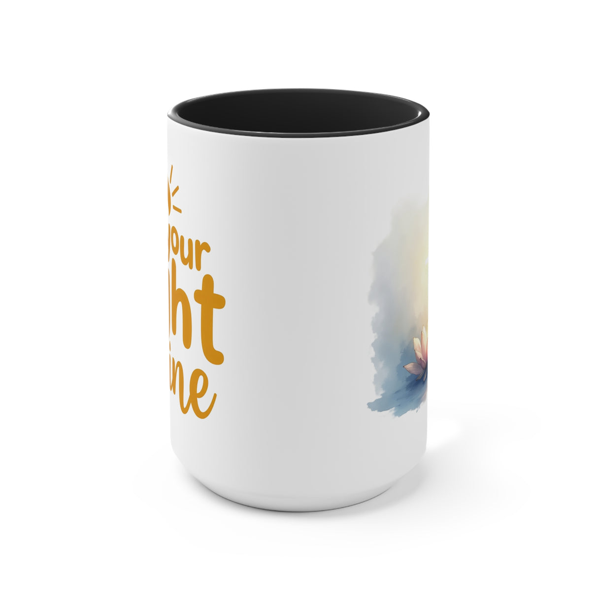 Let Your Light Shine Accent Mug — Inspirational Religious Coffee Cup