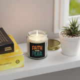 Faith Over Fear. Scented Candles, Coconut Apricot Wax (4oz)