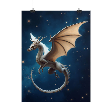 Fantasy Dragon Poster – Starry Night Rolled Art Print