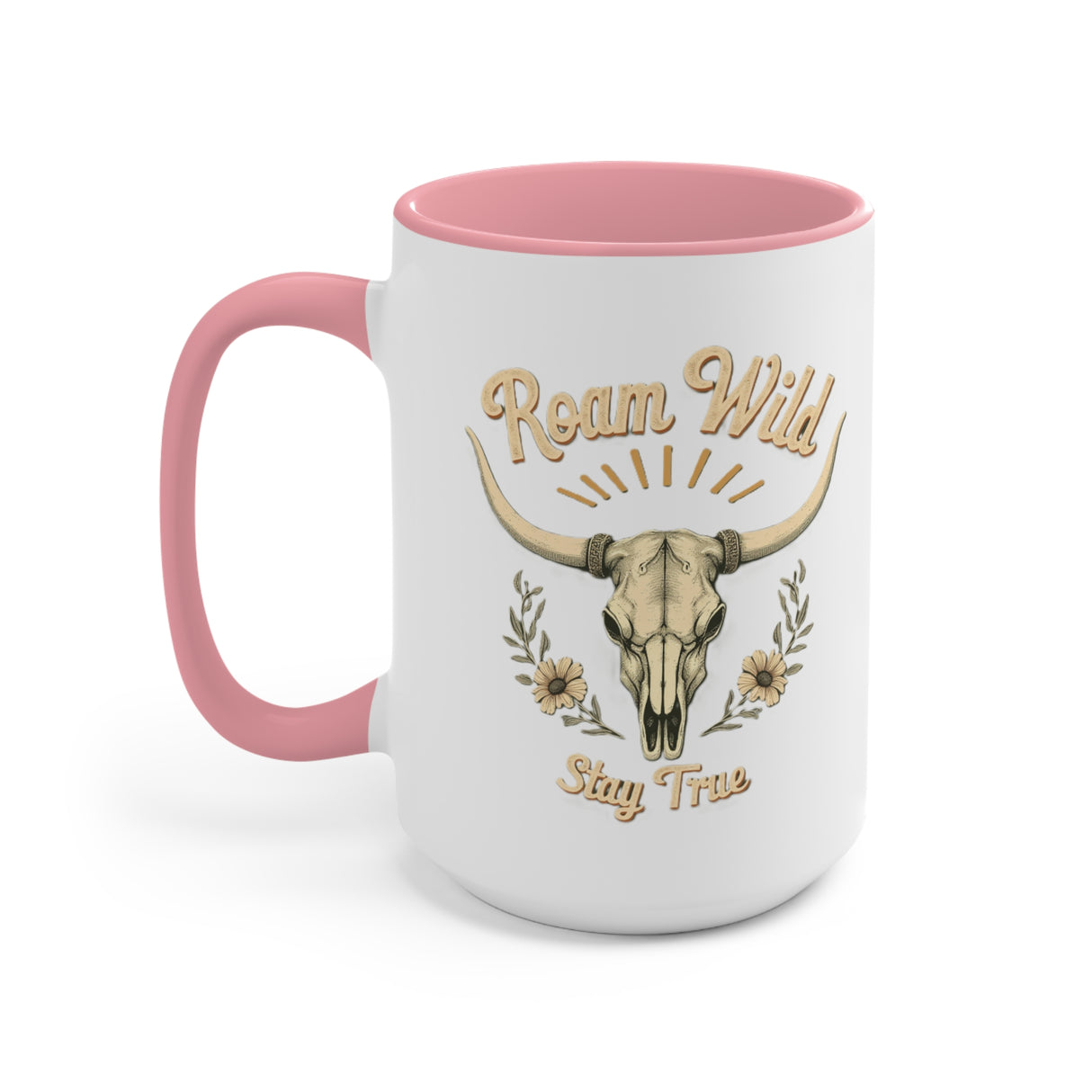 Roam Wild. Stay True. Accent Mugs