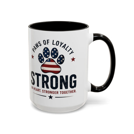 Patriotic 'Paws of Loyalty — Strong' Coffee Mug (15oz)