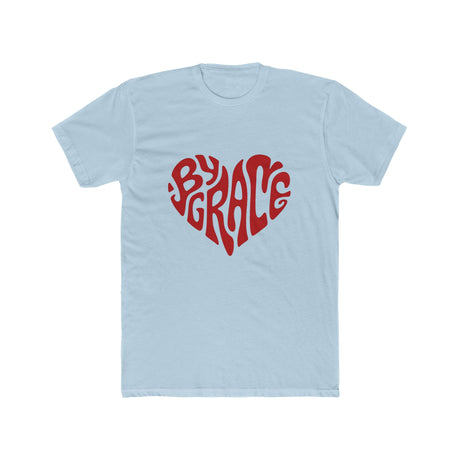 By Grace heart script T-Shirt | faith typography tee