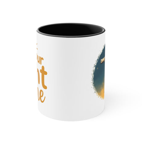 Beautiful Double message, Same Cup: Cross. Let Your Light Shine. Accent Mugs