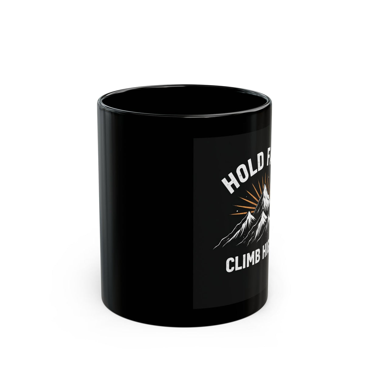 Hold Fast Climb Higher. Black Mug (11oz)
