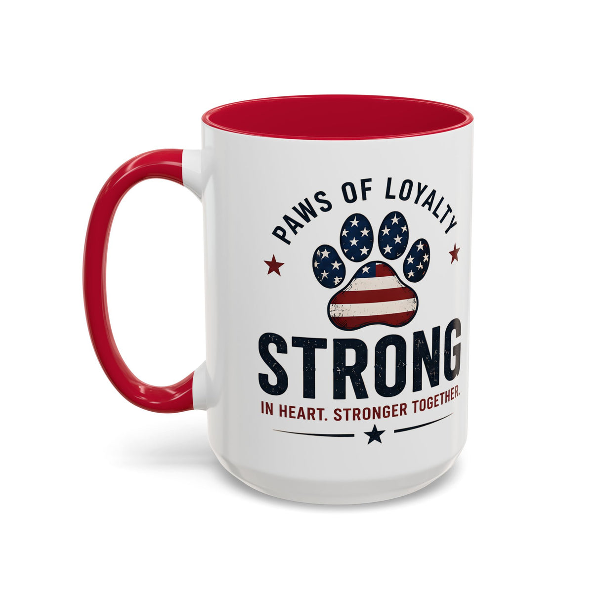 Patriotic 'Paws of Loyalty — Strong' Coffee Mug (15oz)