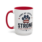 Patriotic 'Paws of Loyalty — Strong' Coffee Mug (15oz)