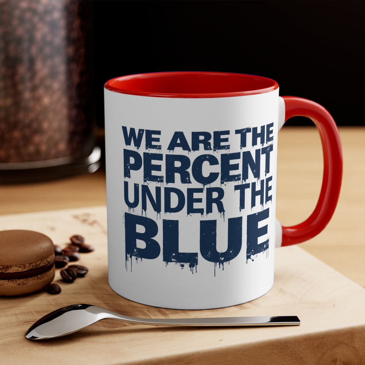 Blue Percent Accent Mugs