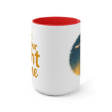 Beautiful Double message, Same Cup: Cross. Let Your Light Shine. Accent Mugs