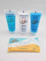 Ginger and Lime Tropical Hotel Toiletries Bundle. vacation rentals, inns, bed and breakfasts, resorts, airlines, offices, gyms, business, vacations, military, first responders and more