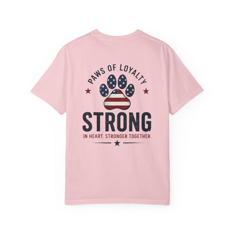 Paws of Loyalty American Flag Paw Print. Patriotic Strong