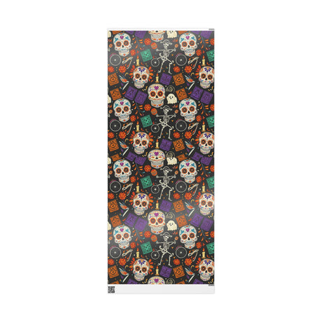 Day of the Dead Gift Wrap — Sugar Skull Halloween Wrapping Paper