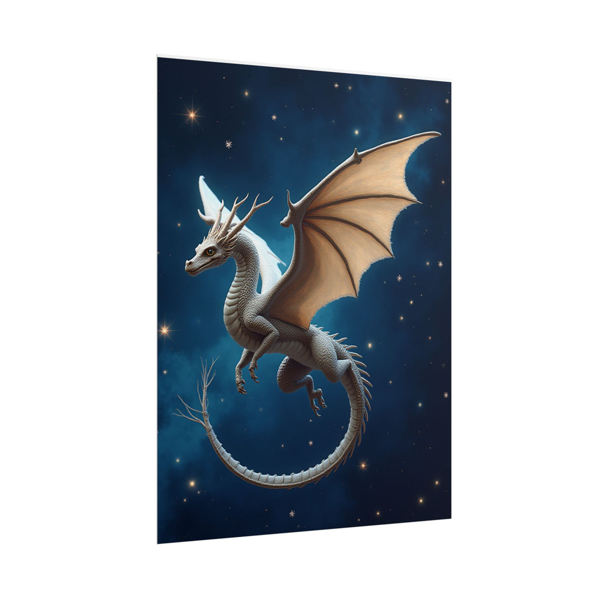 Fantasy Dragon Poster – Starry Night Rolled Art Print