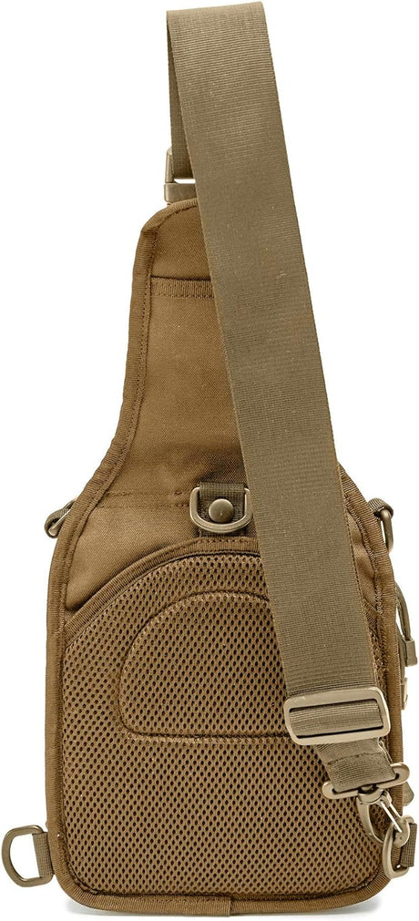 Compact EDC Sling Bag - Concealed Carry Shoulder Bag for Range, Travel, Hiking, Outdoor Sports