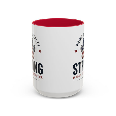 Patriotic 'Paws of Loyalty — Strong' Coffee Mug (15oz)