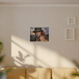 Camouflage Hat. Matte Canvas, Stretched, 0.75" (Multi-Size)